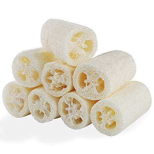 Loofah Natural, 8 Pcs Éponges De Luffa Naturelles Conviennent Au Bain À La Vaisselle Et Au Brossage Des Casseroles, Éponge De Loofah Utilise Des Matériaux Naturels Purs(6 * 10cm) 