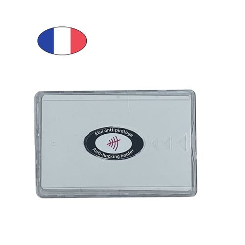 Etui carte bancaire anti-piratage rigide - Transparent - Fabriqué en France - Porte CB anti RFID