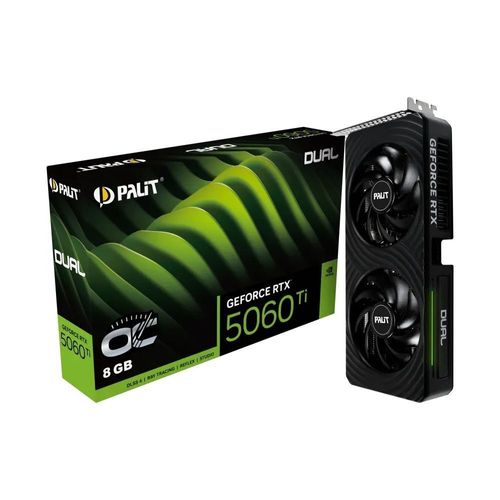 Palit GeForce RTX 5060 Ti Dual OC, GeForce RTX 5060 Ti, 8.0GB GDDR7, PCI-Express