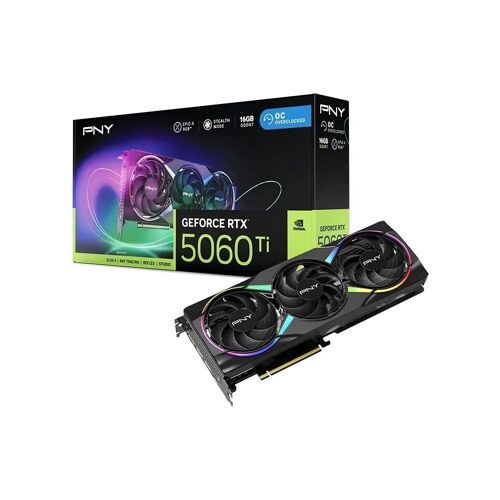 PNY GeForce RTX 5060 Ti Epic-X RGB Overclocked Triple Fan, GeForce RTX 5060 Ti, 16GB GDDR7, PCI-Express