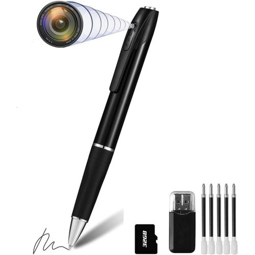 Caméra Cachée Stylo Espion 1080P Mini avec Enregistrement Vidéo Prise de Photo