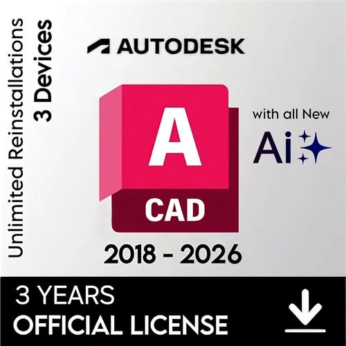 Autodesk Autocad 2026 3 Ans - Avec Intelligence Artificielle
