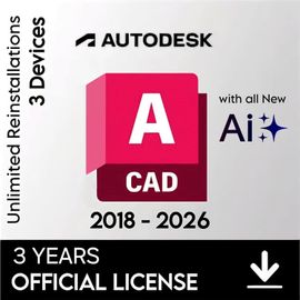 Autodesk Autocad 2026 3 Ans - Avec Intelligence Artificielle
