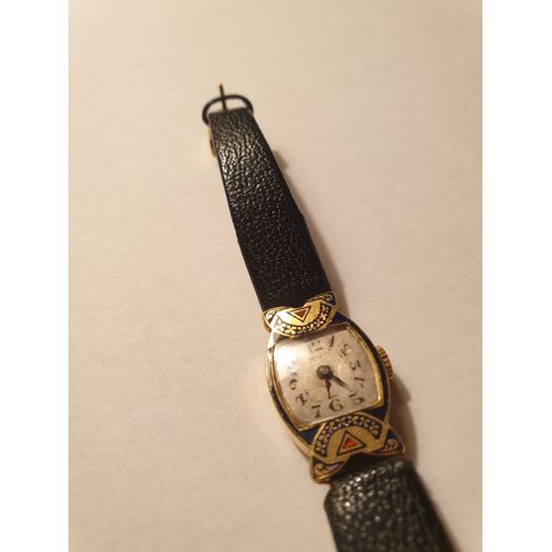 Montre De Femme Or Jaune 18k Époque Art Nouveau