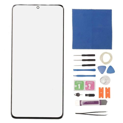 Kit De Remplacement D¿Écran En Verre De Lentille Extérieure Avant Pour Samsung Galaxy S21 Ultra 5g Sm G998 Outils De Réparation D¿Écran Noir