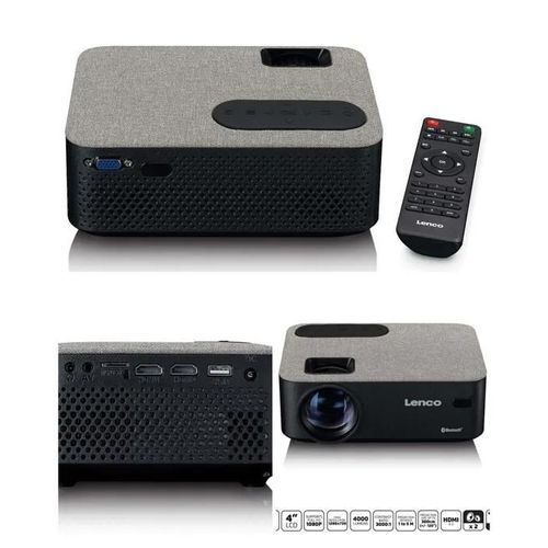 Vidéoprojecteur LCD Portable Bluetooth Full HD 720p 4000 Lumens Bluetooth HDMI micro-SD