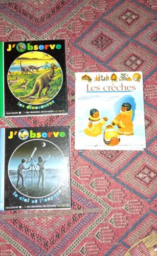Le Collector De 3 Calimar Mes Premières Découvertes : Les Crèches + J'Observe Les Dinosaures +J'Observe Le Ciel Et L'Espace. Très Bon État.