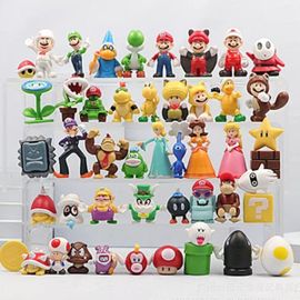 Figurines Super Mario 48 pièces, personnage de jouet Peach Wario Bowser Luigi, etc. goodnice
