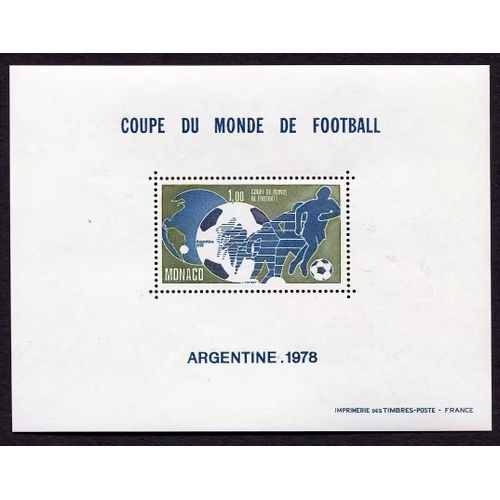 Monaco Année 1978 Bloc Spéciaux N° 10 Neuf**Coupe Du Monde Argentine 1978