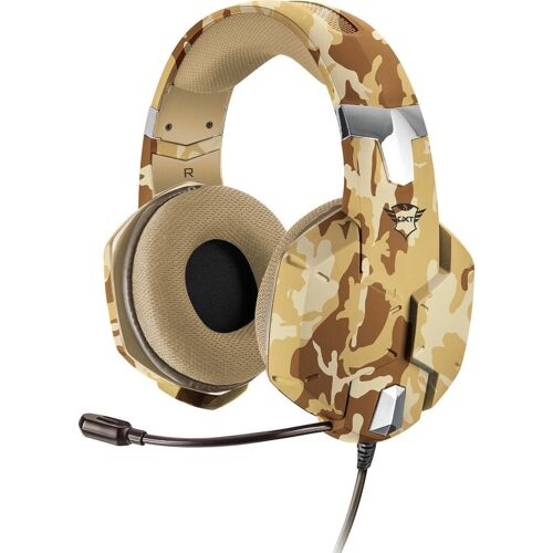 Casque Gamer GXT 322D Carus Casque Micro pour Consoles et PC, Filaire, Jack 3.5mm, Câble 1m, Microphone Flexible pour PS4, PS5, Xbox Series X, Xbox One, Nintendo Switch - Camo Désert