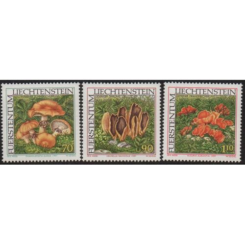 Liechtenstein Timbres Les Champignons 1997