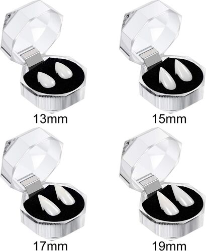 5pcs Vampire Fangs Kit 4 Tailles Crocs Vampire Dents Dentiers avec