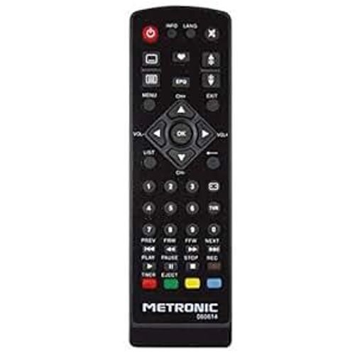 Télécommande Metronic 060614 originale pour décodeur HD HD-S1.1 HD-SO1 HD-SO2 touchbox HD3 et autres adaptateur TNT HD TNTHD de la marque Metronic terminal numérique démodulateur