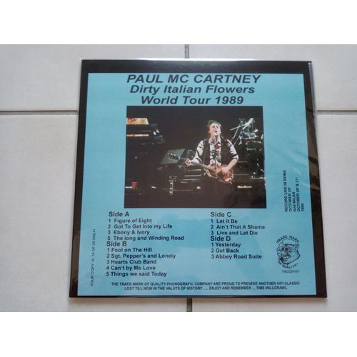 Dirty Italian Flowers 2lp Live 89