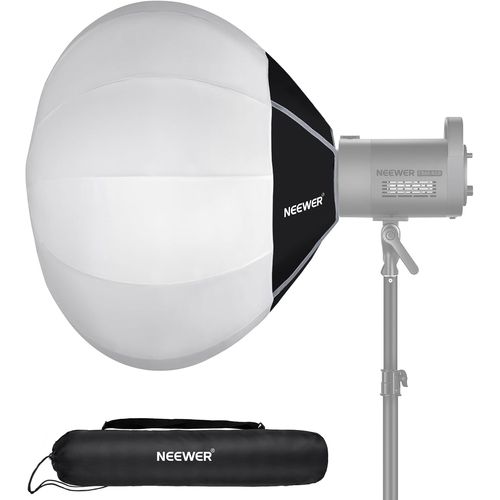 NEEWER Softbox Lanterne 65cm, Diffuseur de lumière 360° à Dégagement Rapide, Support Bowens avec Alliage de Nylon pour lumières vidéo LED Continues RVB CB60 CB60B CB200B MS60B MS60C MS150B, NS26L