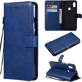 Compatible Avec Coque Xiaomi Redmi S2, Flip Rabat Cuir Portefeuille Housse Avec Fentes Pour Cartes, Magnetique Fonction Stand Etui A Rabat Bleu & 2x Verre Trempe