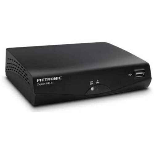 Adaptateur TNT décodeur pour la télévision numérique terrestre Metronic HD-S1 pour recevoir les chaînes gratuites de la TNT avec enregistreur intégré (possibilité d'enregistrer des émissions)
