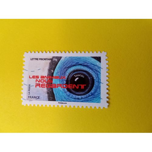 France 2015 Timbre Oblitéré Yt 1155 - Toucan - Carnet Les Animaux Nous Regardent