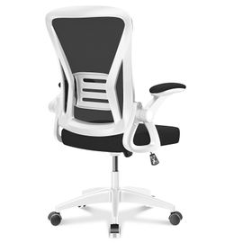 Chaise De Bureau, Chaise De Bureau Ergonomique, Avec Accoudoirs Réglables, Soutien Lombaire, Réglable En Hauteur, Dossier En Filet Respirant, Blanc