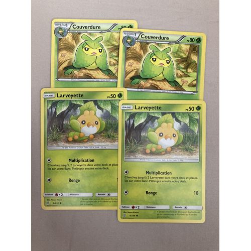 (2687) 2x Larveyette + 2x Couverdure (Pokemon)