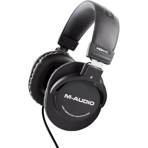 SUBZONAL-HDH40 ¿ Casque Audio Studio, avec Arceau Flexible et câble de 2,7 m pour Monitoring, Podcast et Enregistrement Noir