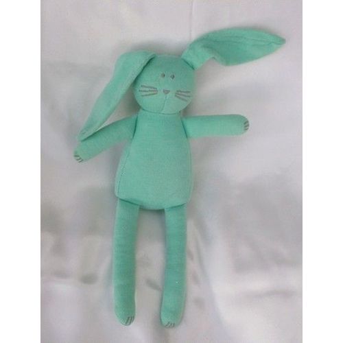 Doudou Peluche Lapin Vert Et Gris Petit Bateau