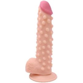 Kal-Gode Avec Ventouse - Gode En Tpe D'une Longueur De 24 Cm - Jouet Sexuel De Couleur Peau Pour Elle Et Lui - Grande Ventouse Avec Gland Et Veines Et Picots Pour Vaginal Et Anal