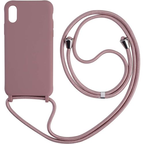 KAL-Coque Compatible Avec Samsung Galaxy S10E,Collier Pour Étui Colliers De Cellulaire Corde Silicone Avec Cordon Case Tpu Bumper Pour Samsung Galaxy S10E-Rose Or