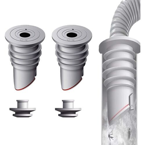 Washing Machine Hose Seal, 2 Pieces 35-40 mm Grey Stopper Anti Odour Washing Machine Drain Hose Seal Stopper Drain Hose Deodorant for Home