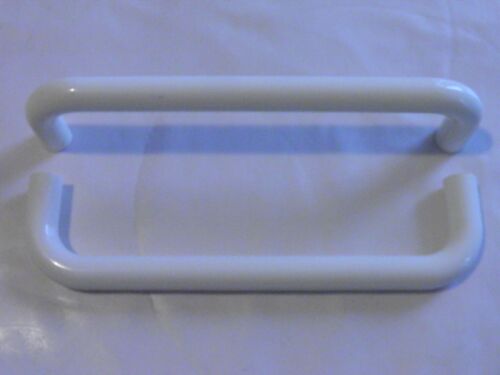 2 poignéesFIL rond10mm Entraxe130mm Pvc blanc pour tiroir ou Porte de Meuble Design