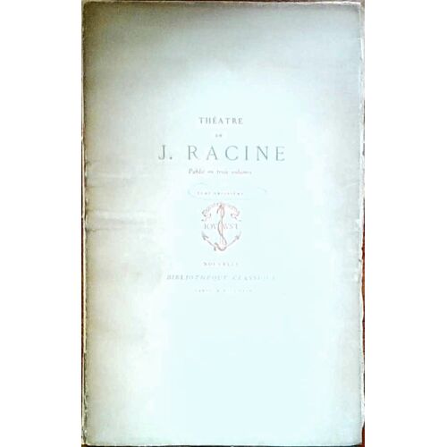 Livre - Les 3 Tomes De Théatre De J. Racine Publié En 3 Volumes - 1880