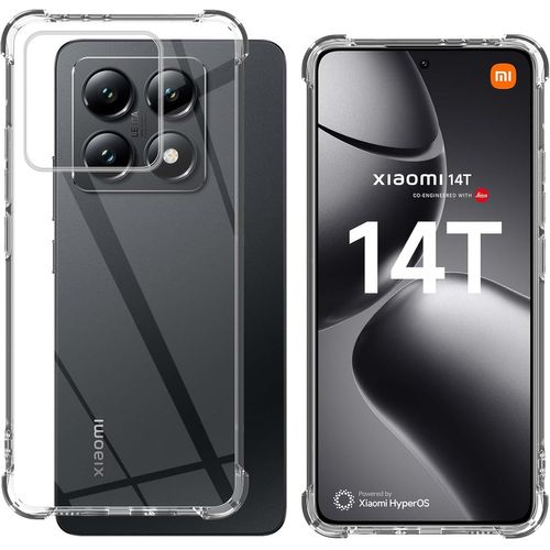 Kal-Coque Pour Xiaomi 14t 5g, Protection Case Souple Fine Cover Avec Coins Renforcés, Ultra Transparent Tpu Souple Pour Mi 14t 5g, Silicone Anti-Rayures Étui