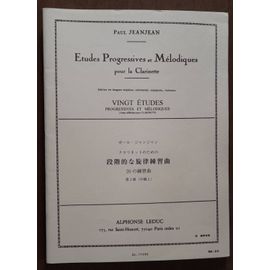 Paul Jeanjean 20 Etudes Progressives - Volume 3