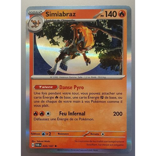 Pokémon Simiabraz 033 / 167 Holo Ev06 Mascarade Crépusculaire