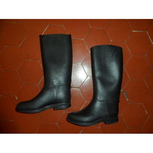 Bottes D'Équitation Plastique Doublées Noir Fouganza