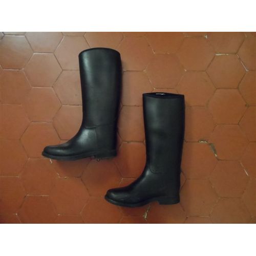 Bottes D'Équitation Plastique Doublées Noir Fouganza