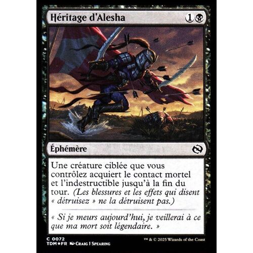 Héritage D' Alesha - Foil - Magic - Tarkir La Tempête Des Dragons - C - 72