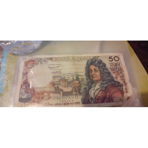 Billets 50 Francs Racine Sous Pochette Plastique