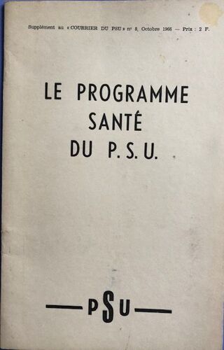 Le Programme Santé Du Psu