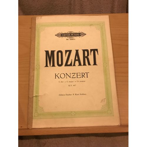 Mozart Concerto Pour Piano N°21 Partition 2 Pianos Fischer Soldan Peters 2897e