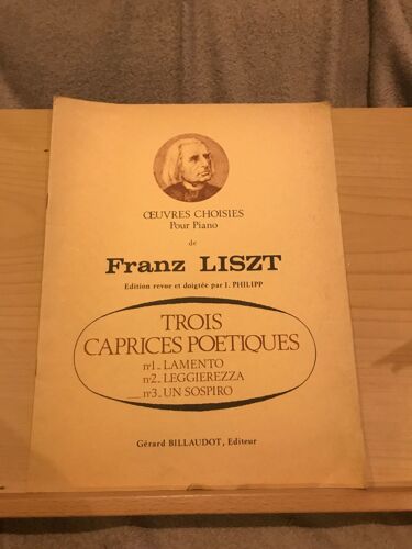 Franz Liszt Un Sospiro Caprice Poétique N°3 Partition Piano Ed. Billaudot