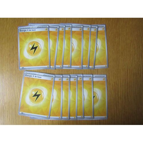 Lot De 15 Cartes Energies Pokémon Electrique (Version 2024)