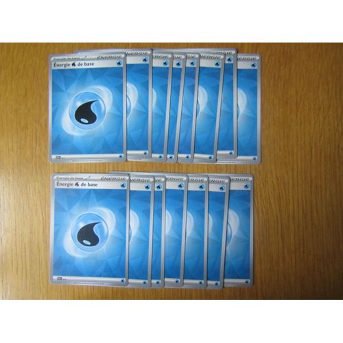 Lot De 15 Cartes Energies Pokémon Eau (Version 2024)