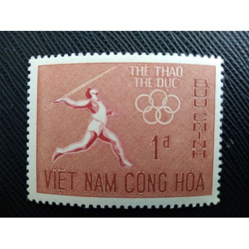 Timbre Vietnam Du Sud Y T 276 Sport - Lancer Du Javelot 1965 (060409 )