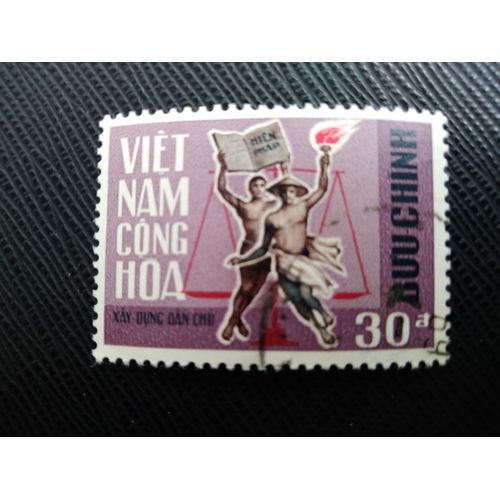 Timbre Vietnam Du Sud Y T 322 Liberté Et Justice 1967 (060409 )
