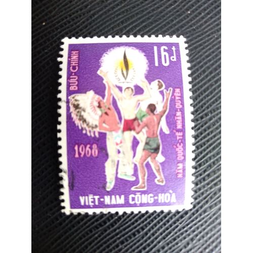 Timbre Vietnam Du Sud Y T 340 Hommes De Races Différentes 1968 (060409 )