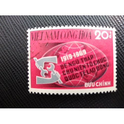 Timbre Vietnam Du Sud Y T 364 Emblème Et Globe De L'Oit 1969 (060409 )