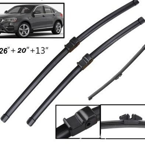 Pour Bmw X3 10-2017 26+20+13 Balais D'Essuie-Glace Avant Et Arrière