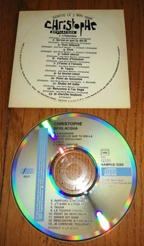 Cd Album Collector Christophe " Bevilacqua " 13 Titres 1996 ,Epic Electronic Synth-Pop Édition Avec Pochette Cartonnée