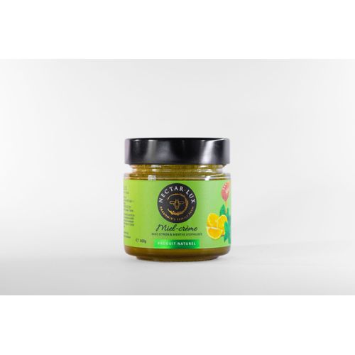 Crème De Miel Au Citron Et Menthe Lyophilisée. Pot De 300g.